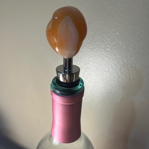 Carnelian Agate Wine Bottle Stopper - Picture 9 of 11
